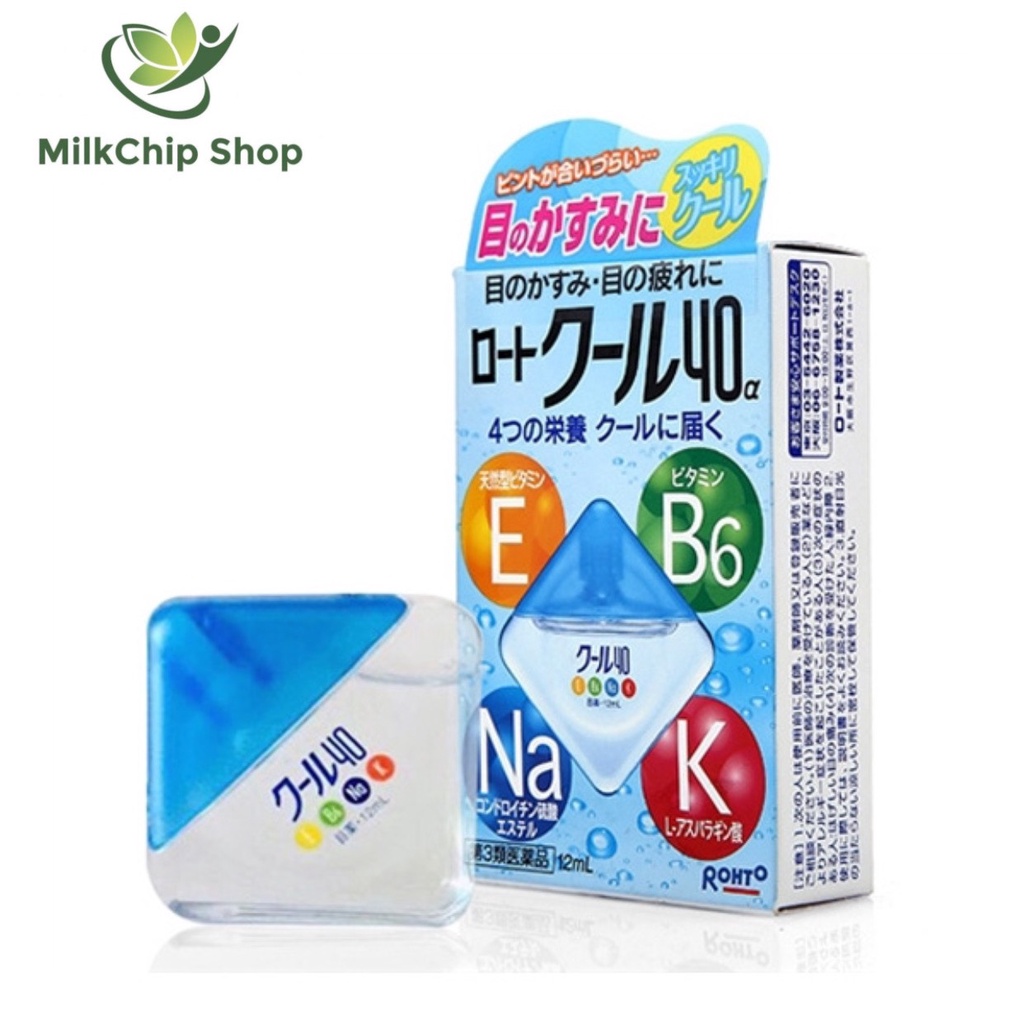 Nước nhỏ mắt Rohto Vita Nhật Bản lọ 12ml bổ sung vitamin (2 màu)