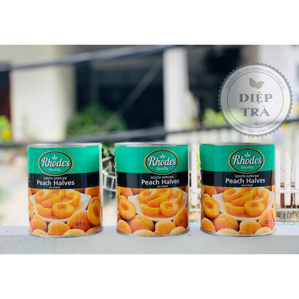 Tổng hợp đào ngâm các hãng: Rhodes, Kronos, Hosen, Thái Lan Boddob - Đóng lon 825gr