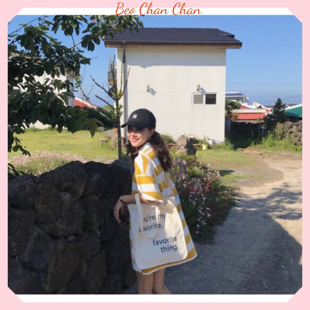 TÚI Vải túi TOTE VẢI TRẮNG NGÀ STYLE HÀN QUỐC - TÚI TOTE VẢI “YOU ARE MY FAVARITE”