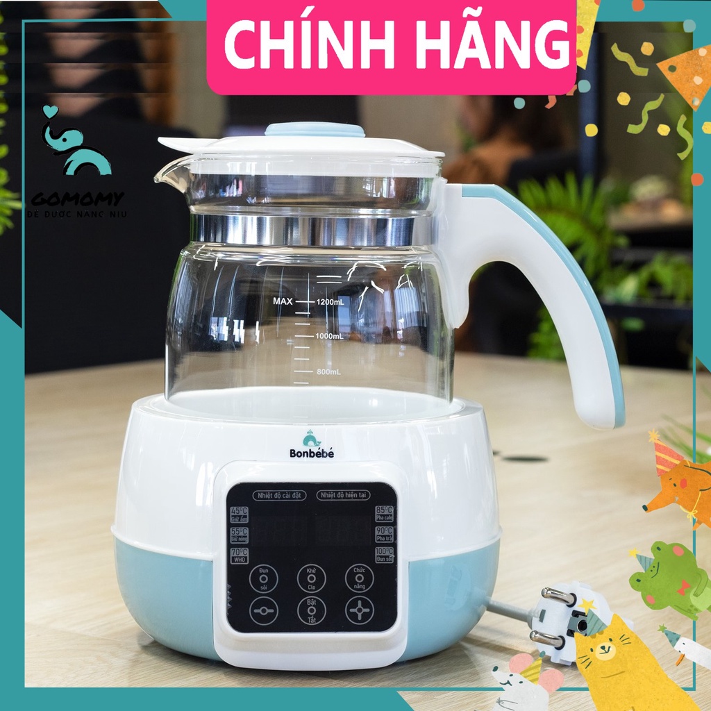 Bình đun nước pha sữa bonbebe bb41 1.2l khử clo