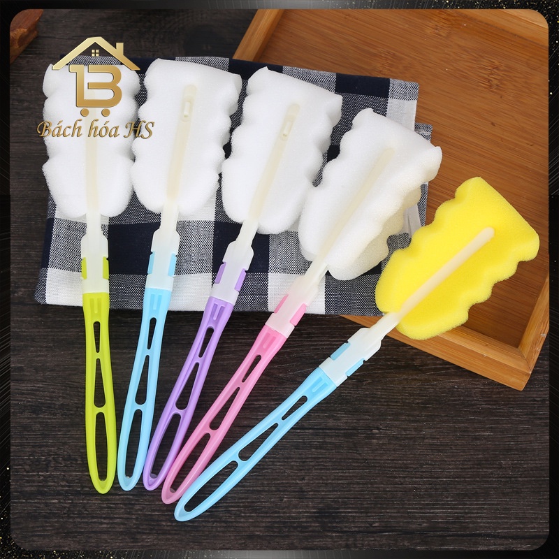 Cọ Rửa Bình Sữa, Cốc, Chén Đa Năng Với Mút Xốp Bọt Biển Siêu Sạch, Có thể Thay Đổi Đầu Mút Siêu Tiết Kiệm Và Tiện Dụng