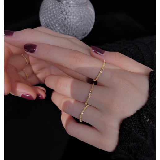 Nhẫn Sợi Xoắn Xù Titan Ko Đen TT 3868