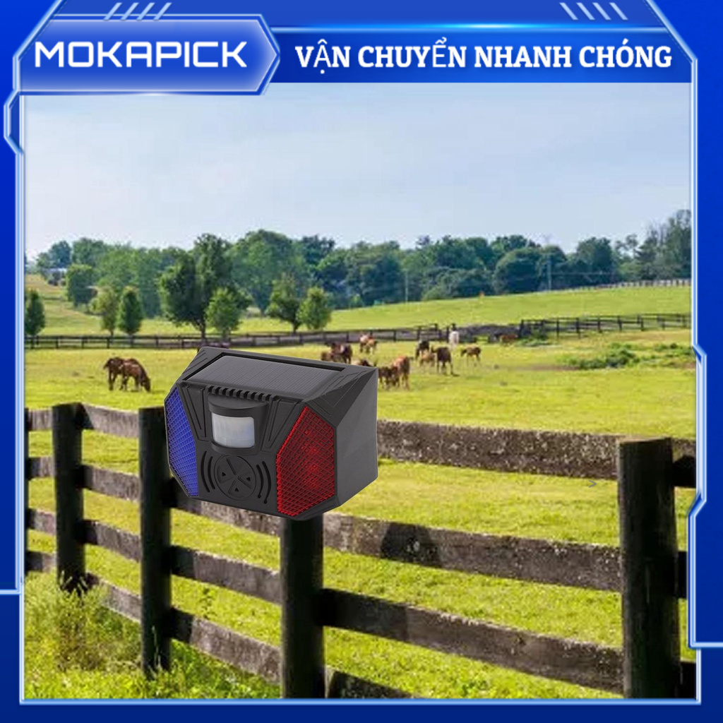 Mokapick Còi báo động an ninh năng lượng mặt trời với cáp USB điều khiển từ xa Hệ thống sân cho biệt thự vườn trà Orchard