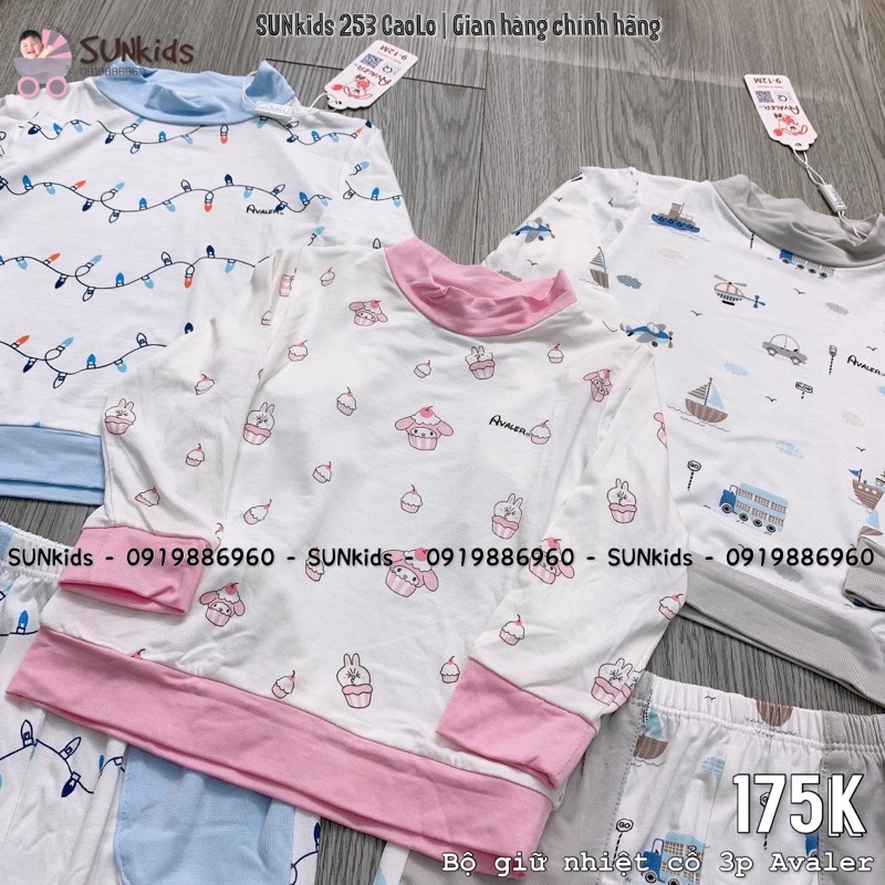 Bộ dài tay sợi tre giữ nhiệt cổ 3p Avaler