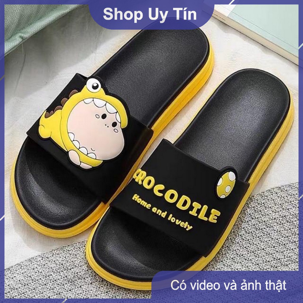 Dép Quai Ngang Cá Sấu CROCODILE Unisex Cao Su Siêu mềm Hàng cao cấp thời trang nam nữ DLA1