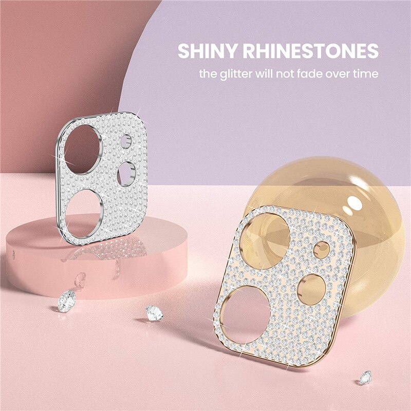 Vòng bảo vệ ống kính máy ảnh đính đá lấp lánh cho iPhone 13 Pro Max
