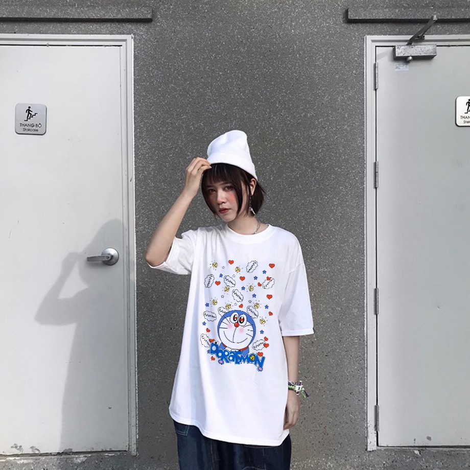 Áo Thun Unisex Tay Lỡ Doraemon Version 2 | BigBuy360 - bigbuy360.vn