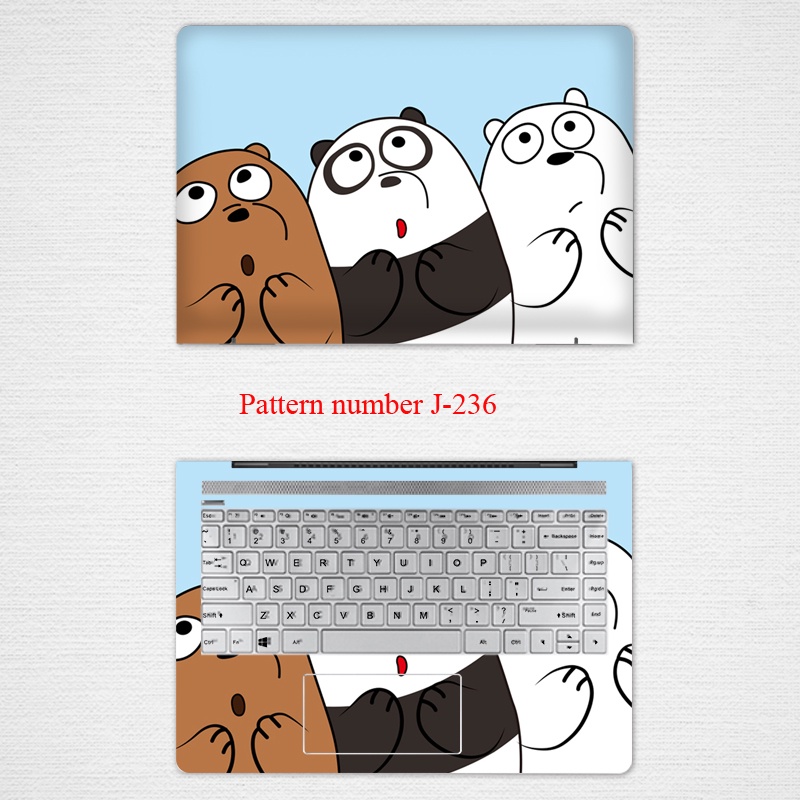 2 Miếng Dán Hình Kumamon Cho Laptop 12 13 14 15.6 Inches Notebook HP 455 G7 455R EliteBook 850 EliteBook 450