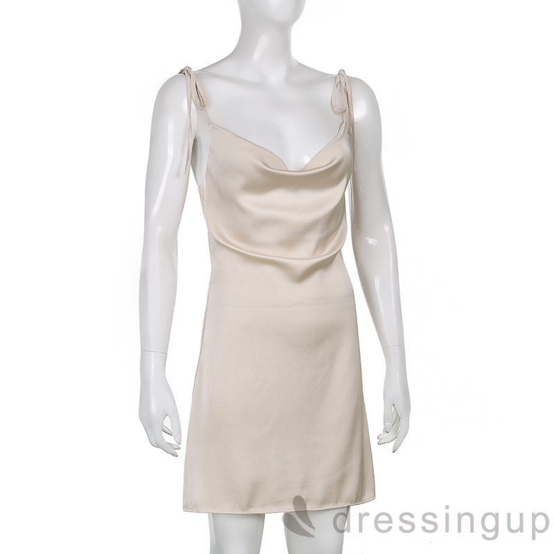 DRESSINGUP- Đầm hai dây màu sắc quyến rũ thời trang dành cho nữ