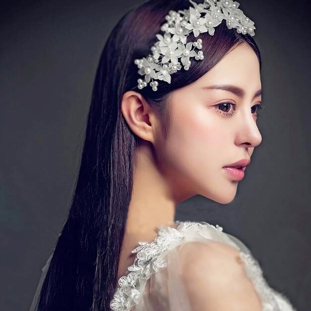 Lược Cài Tóc Đính Hoa Và Ngọc Trai Nhân Tạo Thời Trang Cho Nữ