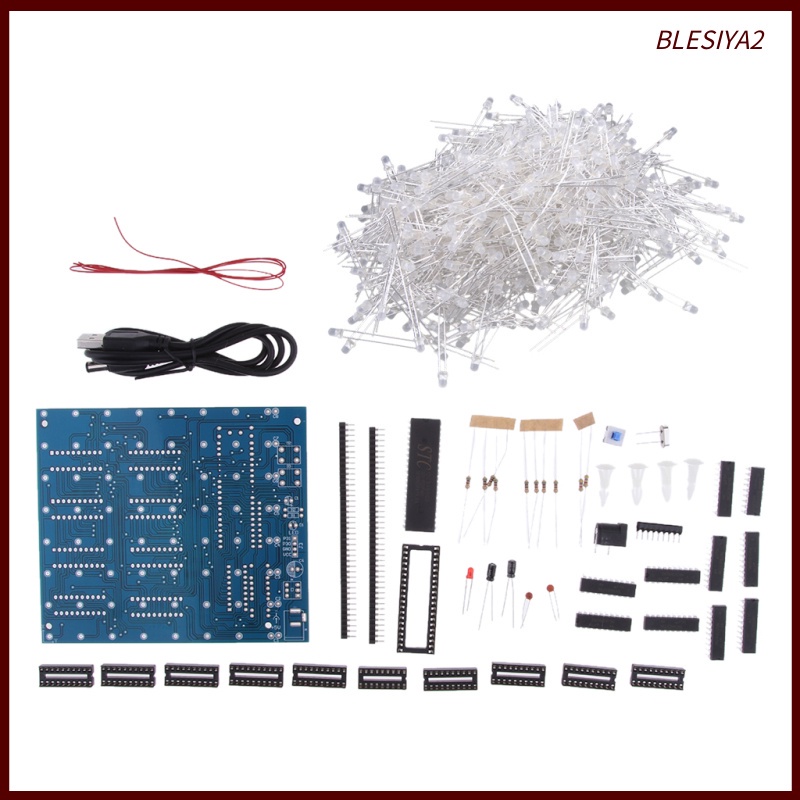 For   DIY 8x8x8 LED Cube 3D Light Electronic Soldering Kit Board