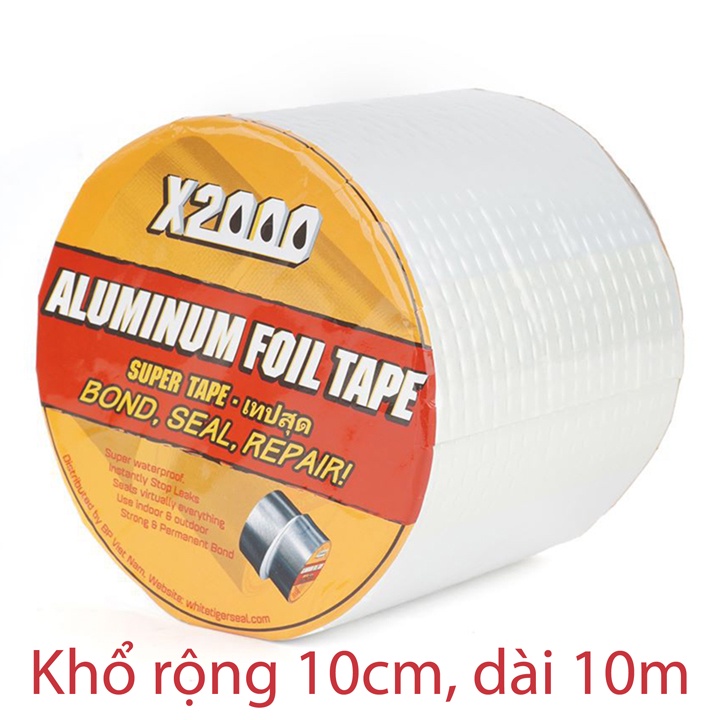 Băng Keo Chống Thấm X2000 5cm Và 10cm, Băng Keo Chống Dột Mát Tôn