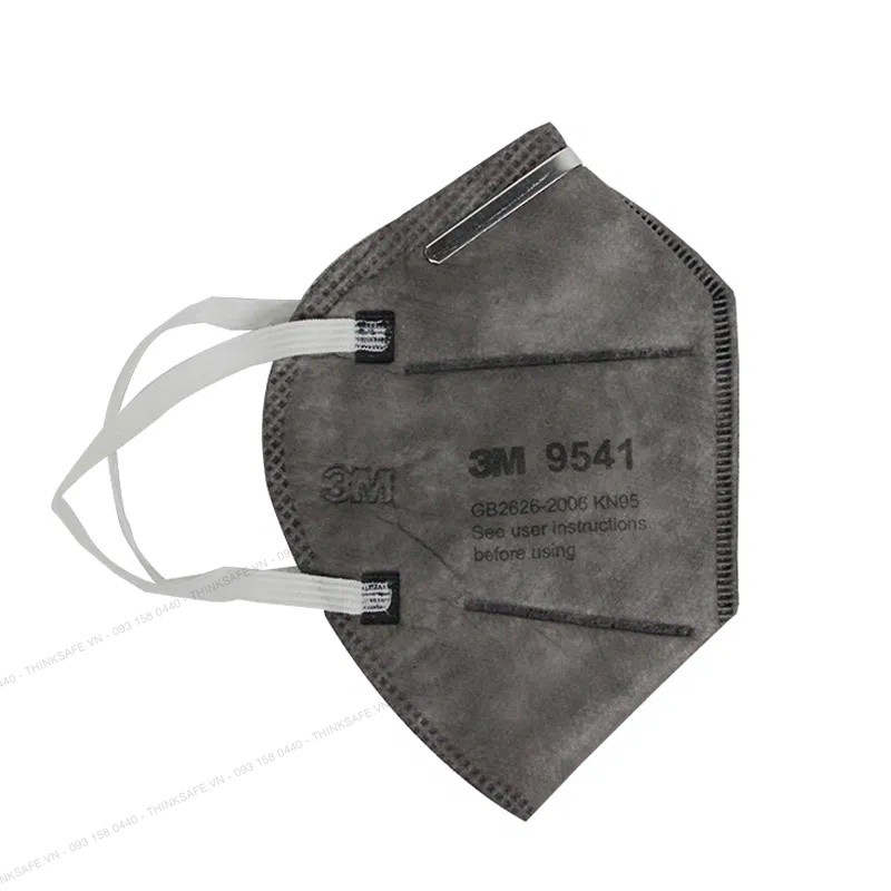Khẩu trang than hoạt tính 3M 9541 khử mùi, lọc hơi hữu cơ, kháng khuẩn Khẩu trang 3M chính hãng - THINKSAFE