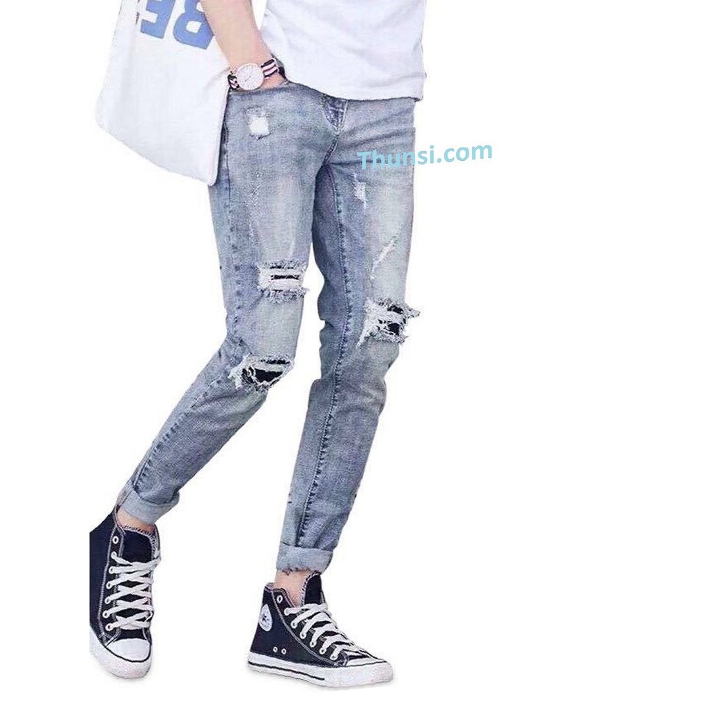 Quần Jean Nam Jean Rách - VuajeanTS2606