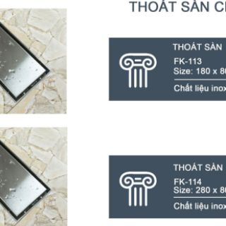 THOÁT SÀN NGĂN MÙI CAO CẤP 18x8cm