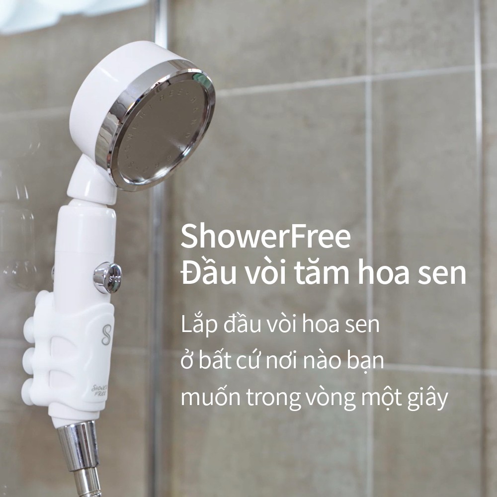 ShowerFree – Phần đế giữ tay sen kiểu mới – phần đế giữ có thể dịch chuyển từ nơi này ra nơi khác, có thể gắn vào nhiều vị trí như giá đỡ treo tường, phòng tắm, phụ kiện RV - Khuyên dùng cho trẻ sơ sinh, trẻ nhỏ, thú cưng - tắm vòi , sản phẩm từ Hàn Quốc