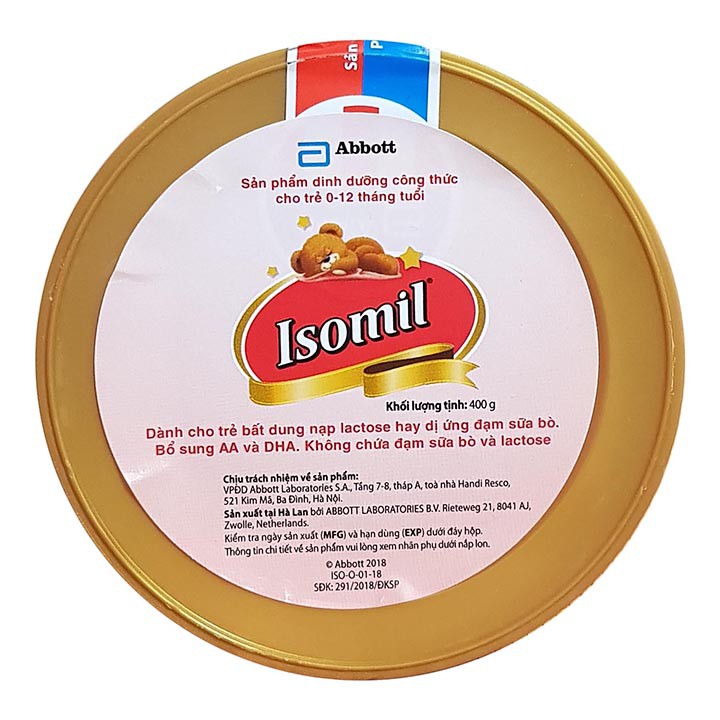 [CHÍNH HÃNG] Sữa Bột Similac Isomil 1 IQ 400g | Trẻ Bất Dung Nạp Sữa Bò, Tiêu Chảy | Chính Hãng Abbott Việt Nam