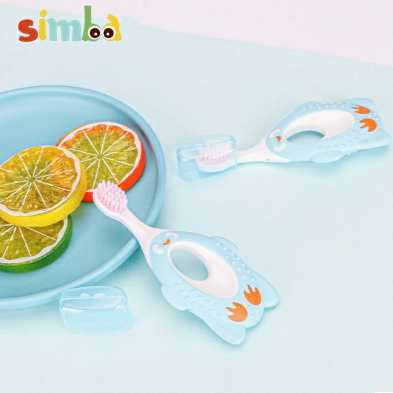 [1-6y] Bàn chải đánh răng siêu dễ thương cho bé, có nắp đậy vệ sinh