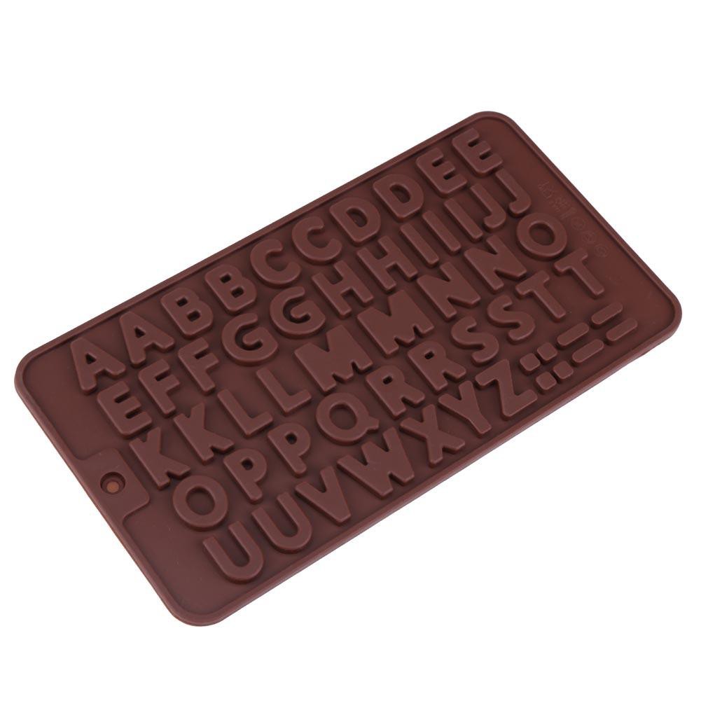 Khuôn đổ chocolate hình 26 chữ cái bằng silicon