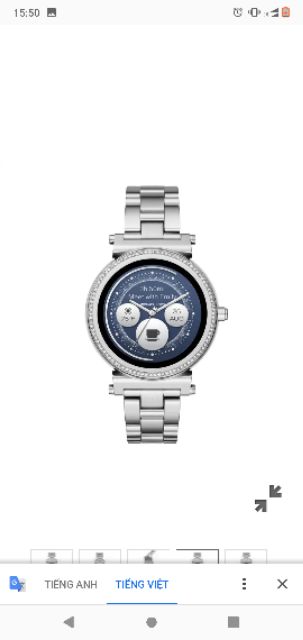 Michael Kors Truy cập Đồng hồ thông minh nữ màn hình cảm ứng Sofie Rose Gold-Tone