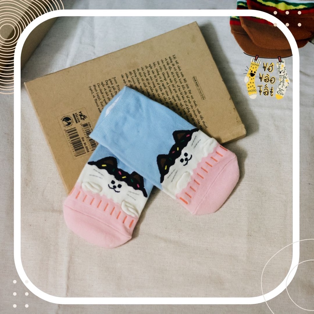 TẤT VỚ NỮ CỔ NGẮN GẤU CUTE HÀN QUỐC