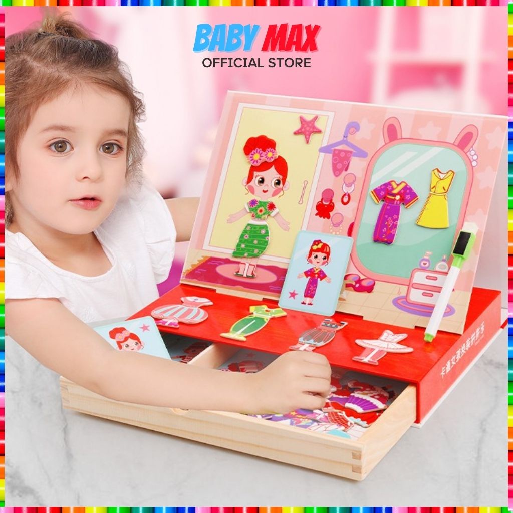 Đồ chơi trẻ em bé gái ghép hình nhà thiết kế thời trang - trò chơi giáo dục phát triển trí não cho bé BABY MAX