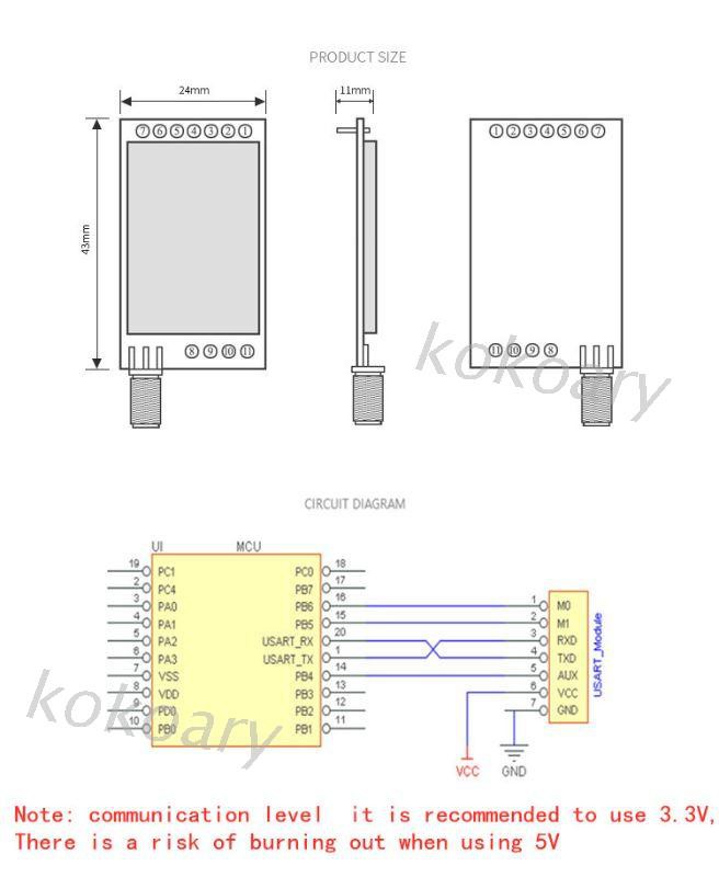 Bộ Thu Phát Tín Hiệu Kk Sx1278 433mhz 30dbm 1w E32-433T30D Sma | BigBuy360 - bigbuy360.vn