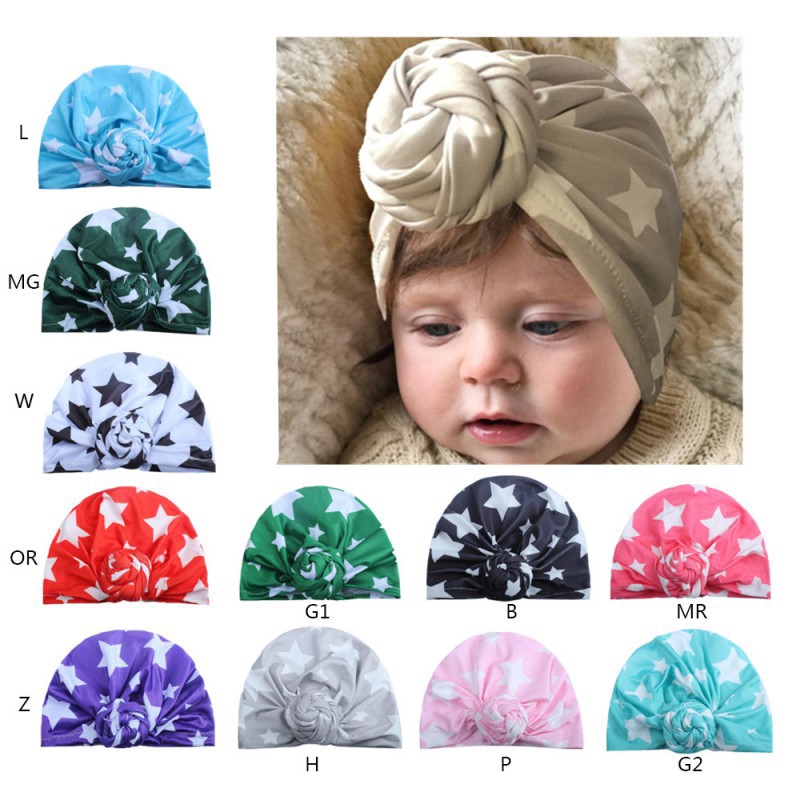 Nón mềm mại với họa tiết in hình ngôi sao dùng cho trẻ nhỏ