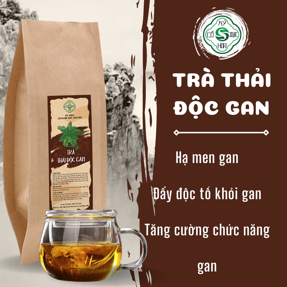 Trà giải độc gan thảo mộc túi lọc - Thải độc cơ thể, giải rượu, hạ men gan, tăng cường miễn dịch Kỳ Hoa [Dùng thử]