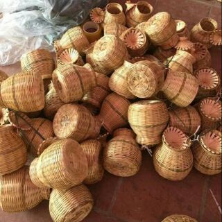Giỏ cá giỏ cua cắm hoa trang trí decor
