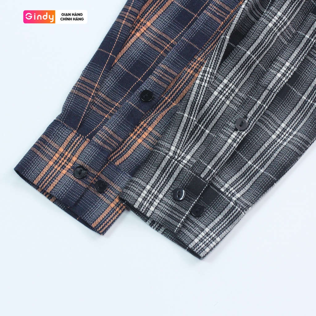 Áo Sơ Mi Nam Nữ GINDY Kẻ Sọc Caro Dài Tay Form Rộng Cổ Bẻ Phong Cách Xuân Hè Hàn Quốc A016 | BigBuy360 - bigbuy360.vn