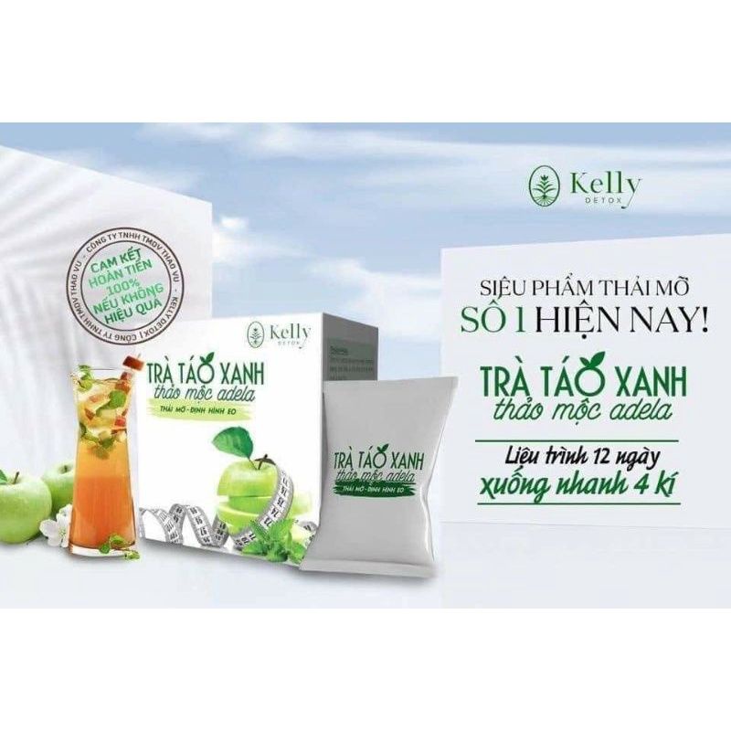 (BUÔN SỈ) GIẢM CÂN KELLY DETOX TÁO XANH- hàng chuẩn