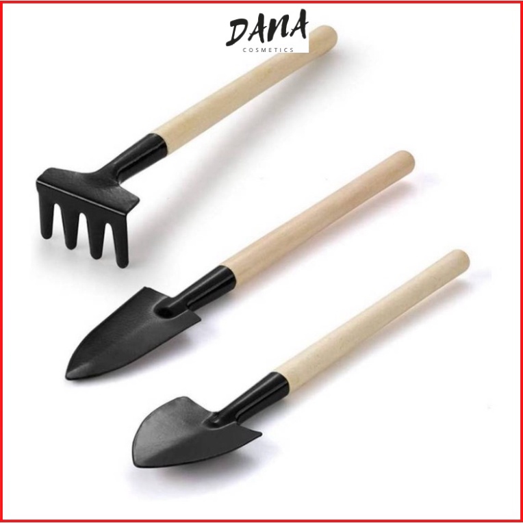 Bộ dụng cụ làm vườn mini bộ cuốc xẻng mini trồng cây cảnh dụng cụ 3 món chăm sóc cây cảnh làm vườn DANA