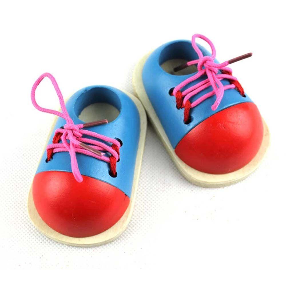 [COD] Đồ Chơi Xếp Hình Giày Buộc Dây Giày Luyện Tập Montessori Thông Dụng Giáo Dục Bé Montessori
