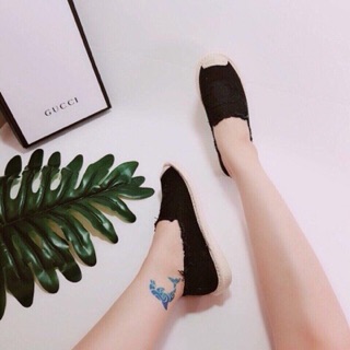 Giày slip on nữ đế cói