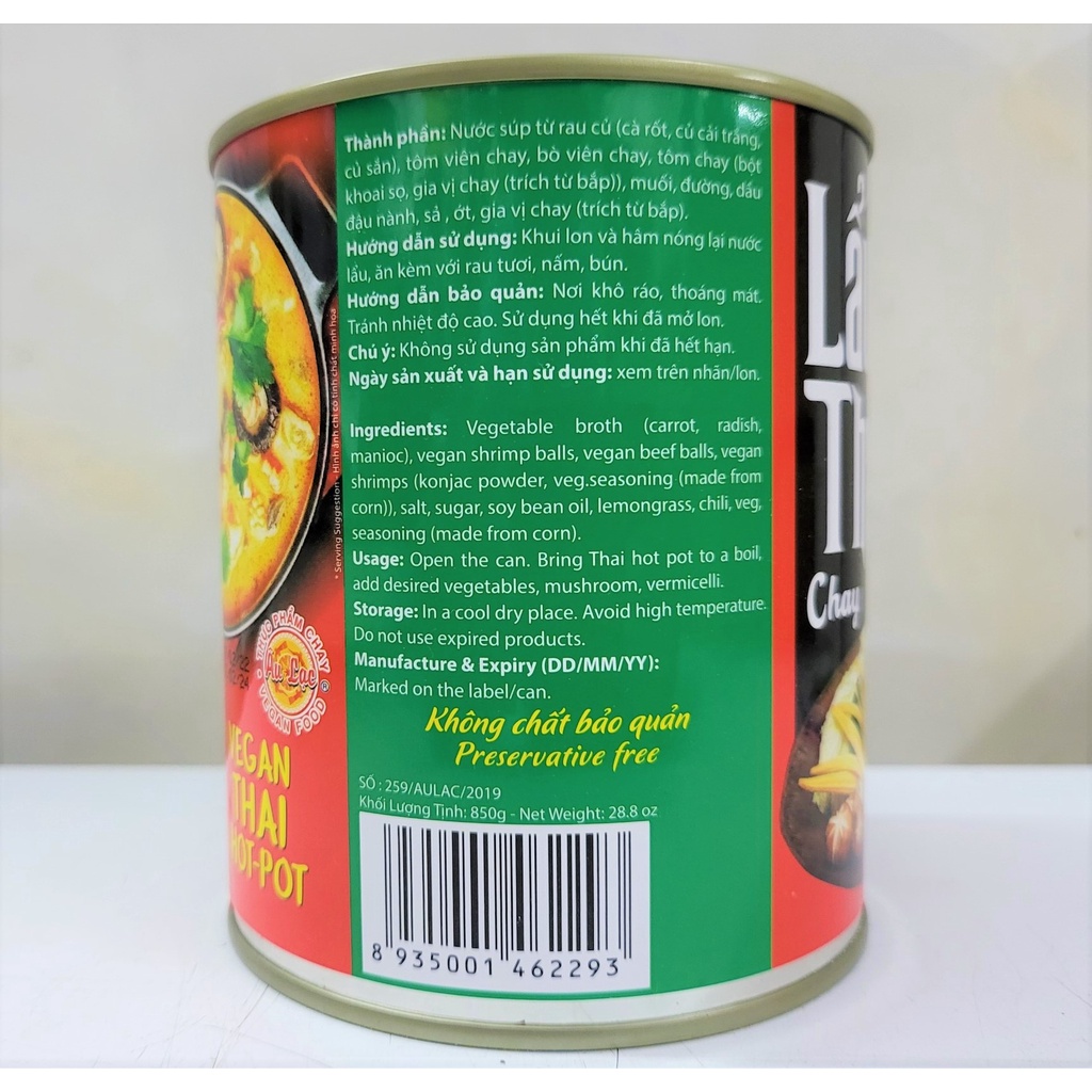 [Hộp 850g] LẨU THÁI CHAY [VN] ÂU LẠC Vegan Thai Hot Pot