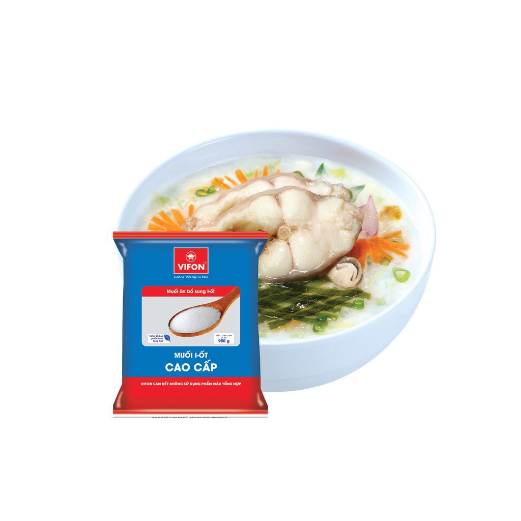 [Combo 10 gói] Muối I-ốt/Muối tinh VIFON 450g