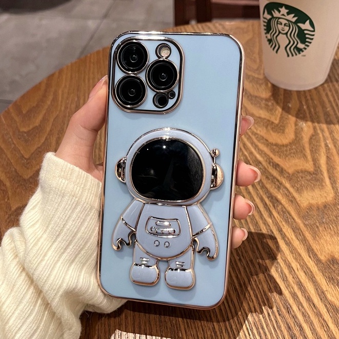 Ốp Điện Thoại Chống Sốc Hình Phi Hành Gia 3D Cho iPhone  11 pro max 12 pro max 13 pro max 14pro max7 7s plus 6 plus 8 plus x xs max xr
