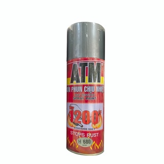 Sơn xịt chịu nhiệt ATM Paint H680 màu nhũ bạc