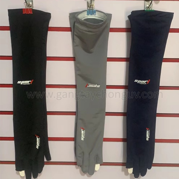 Găng tay chống nắng 2in1 Full cánh tay hở ngón chống tia UV/chống trượt, vải lụa băng mềm mát, co giãn, không xù GSUN HN