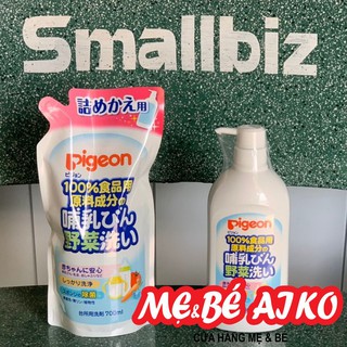 Nước rửa bình sữa Pigeon nội địa Nhật Chai 800ml + Túi 700ml