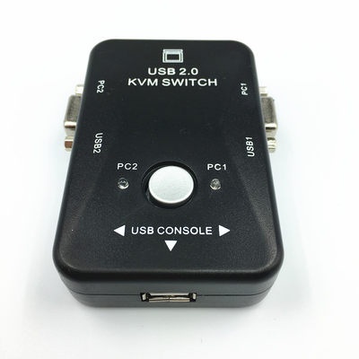 KVM hai vào một bộ chuyển đổi 3 cổng USB VGA Bộ chuyển mạch màn hình phím chuột chia sẻ 2 vào 1 ra chuyển đổi
