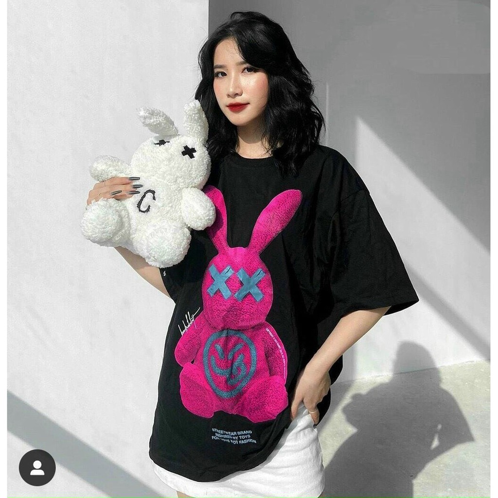 Áo Thun RABBIT - Áo Thun Tay Lỡ Unisex In 3D BIGLOGO Siêu Hot - LP.STORE