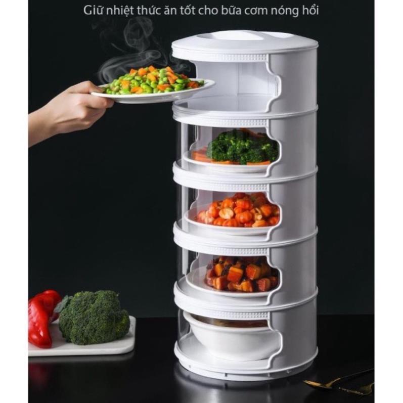 LỒNG BÀN 5 TẦNG GIỮ NHIỆT CHỐNG BỤI VÀ CÔN TRÙNG THÔNG MINH