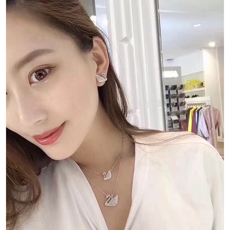 Dây Chuyền Mặt Hình Thiên Nga Đính Pha Lê Swarovski 5416605