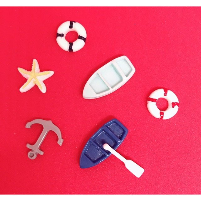 Combo charm thuyền, hải đăng, mỏ neo trang trí slime
