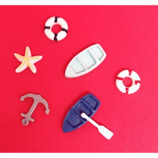 Combo charm thuyền, hải đăng, mỏ neo trang trí slime