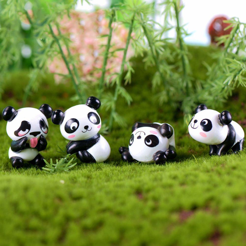 Set 4 / 8 Tượng Gấu Trúc Mini Trang Trí Cây Bonsai