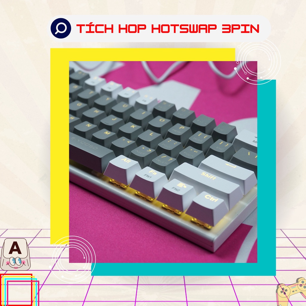 Bàn phím cơ Red Switch RGB e yooso 60% - HOTSWAP