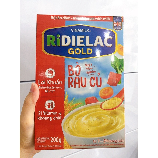 Bột ăn dặm RIDIELAC Vinamilk Đủ Vị  200g